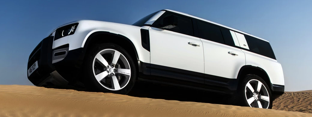 Обои автомобили Land Rover Defender 130 P400 SE (Fuji White) - 2023 - Car wallpapers