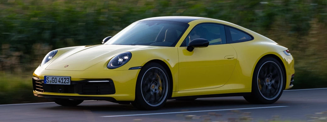 Обои автомобили Porsche 911 Carrera Coupe (Racing Yellow) - 2019 - Car wallpapers